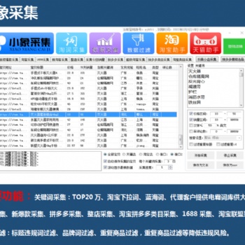 拼多多店群软件代理贴牌，小象采集群控软件招商加盟
