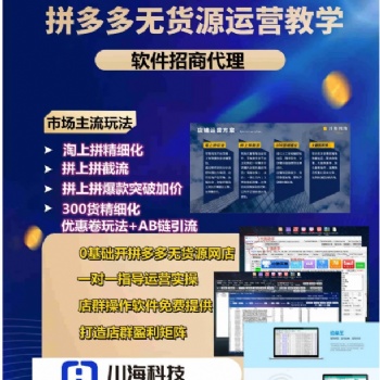 全国拼多多店群小象采集软件代理贴牌，拼多多店铺运营培训