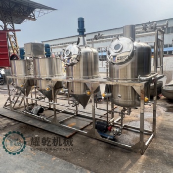 可可油精炼设备 巧克力油加工提炼设备 小型日产1000斤成品油