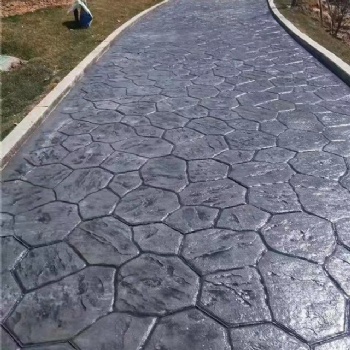 来宾誉臻艺术压模地坪,压花地坪一次性成型
