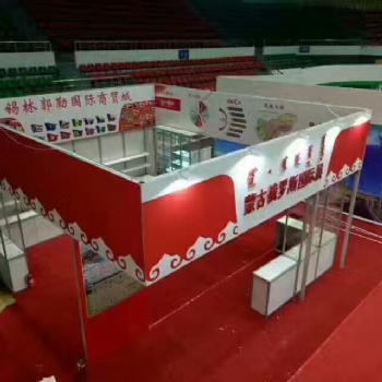 方柱搭建的铝料特装展位搭建安装