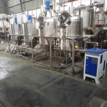 小型茶籽油提炼设备 冷榨茶油精炼生产线 **油炼油机