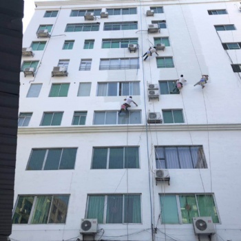 长沙市望城区墙面改造装修公司、旧房外墙涂料翻新 学校墙面艺术漆施工