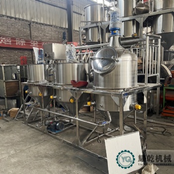 浓香型菜籽油设备 三罐油脂精炼机组 QC标准日产1000斤成品油
