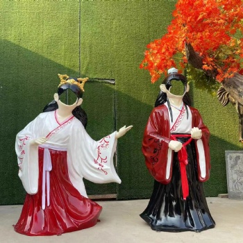 空脸雕塑/古装人脸拍照雕塑/空脸雕塑厂家