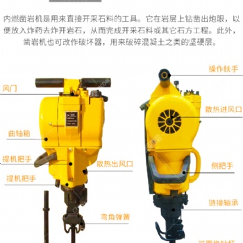 新疆YN27C内燃凿岩机开采 玉矿石开采一般使用哪种型号合适？