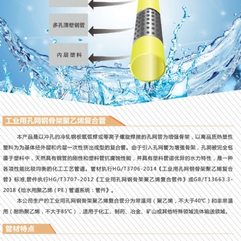 四川厂家化工工艺管耐腐蚀耐高温孔网管孔网钢带PE-RT复合管（东泰管业）